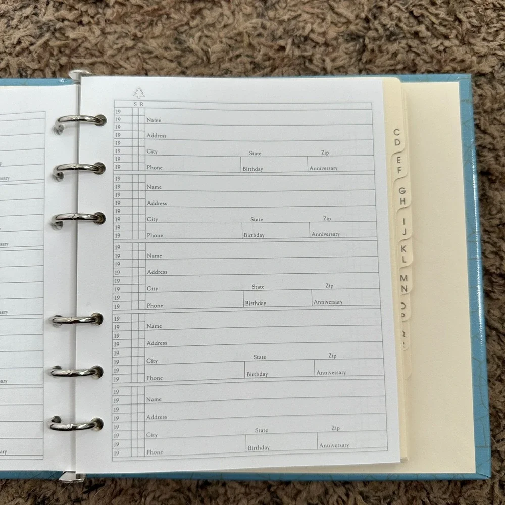 Vintage Hallmark Kathy Jakobsen Folk Art Refillable Address Book 1988 RA5108